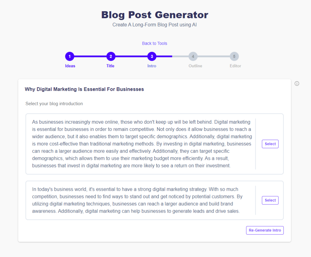 Blog Post Generator