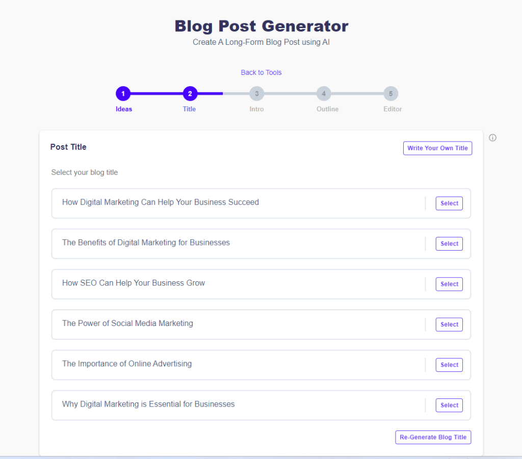 Blog Post Generator