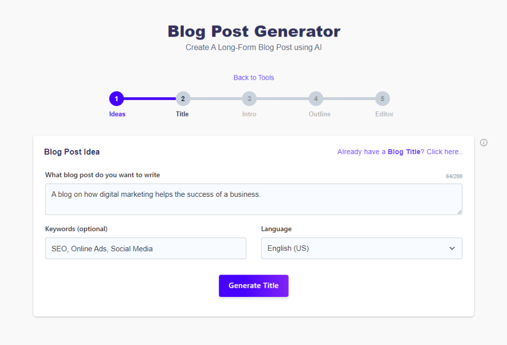 Blog Post Generator