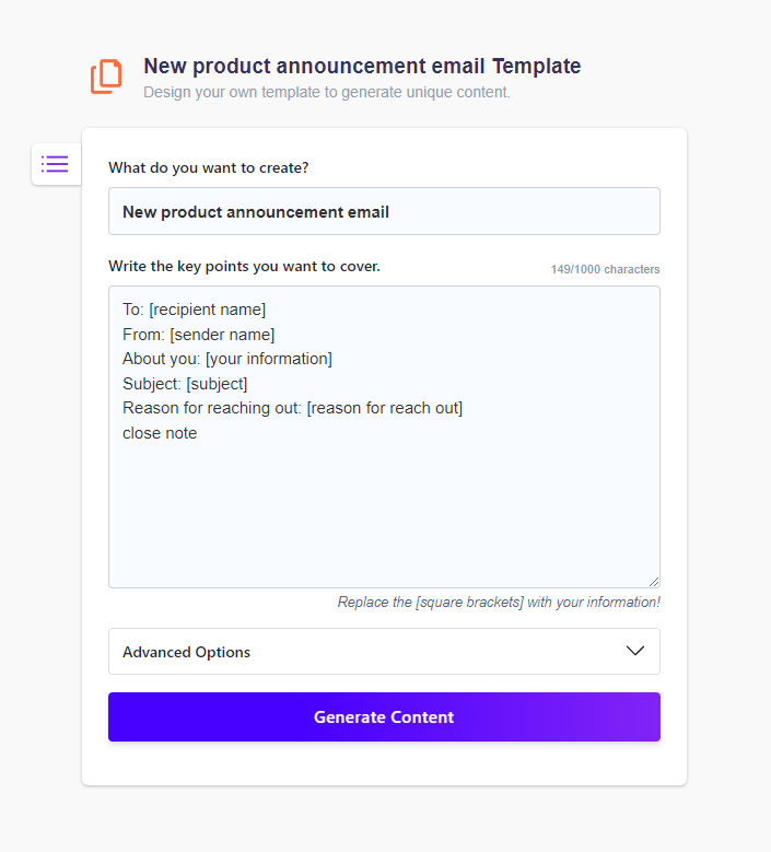 New product announcement email Templates with Examples (AI Generator