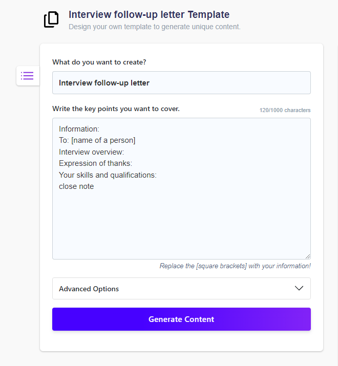 Interview Follow up Letter Template AI Generator With Examples Wordkraft