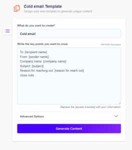 Cold email Template: AI Generator with Examples - Wordkraft