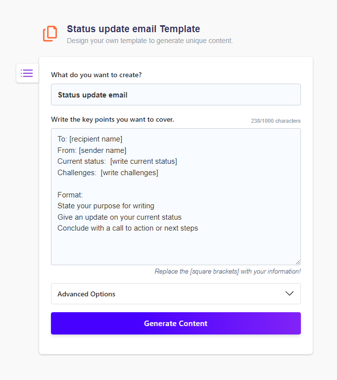 Order Status Update Email Template