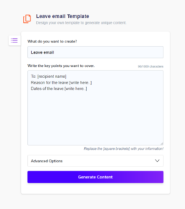 Leave email Template: AI Generator with Examples - Wordkraft