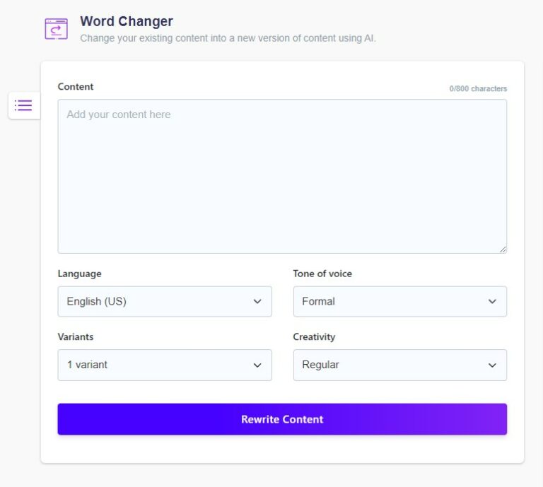 ai essay word changer