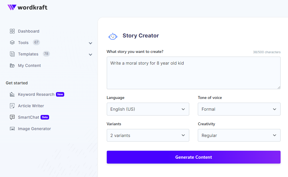 story writing online free