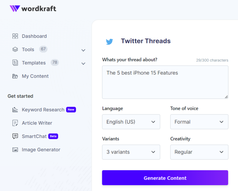 Best Free Online Twitter Threads Generator Wordkraft